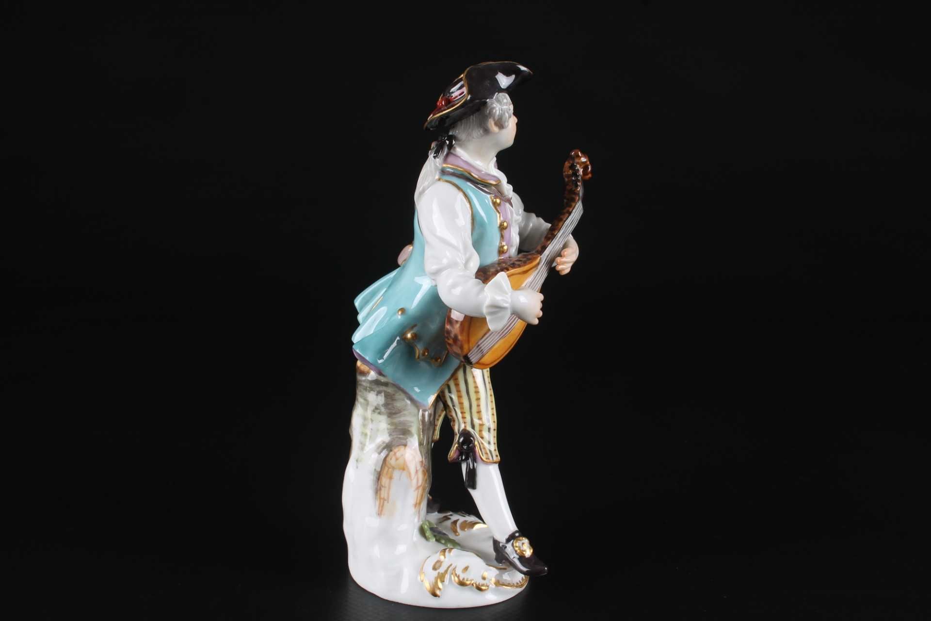 Meissen Mandolinenspieler aus der Galanten Kapelle, mandolinist galant chapel - Bild 4 aus 6