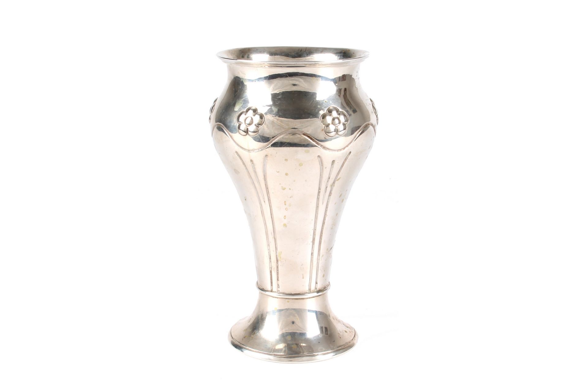 Jugendstil Silber Vase, denmark silver vase art nouveau, - Image 2 of 6