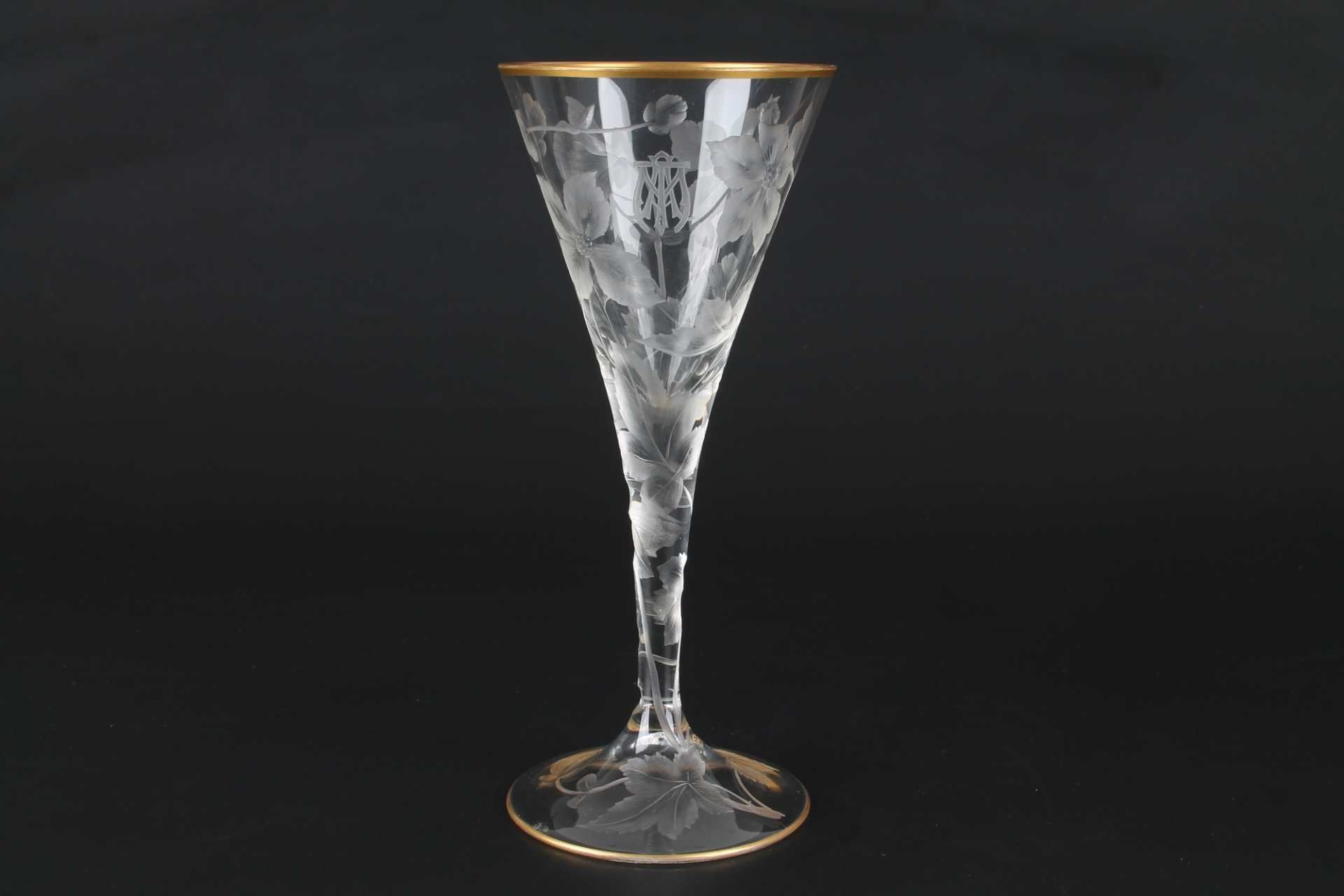 Ludwig Moser Karlsbad Kelchglas, glass goblet,