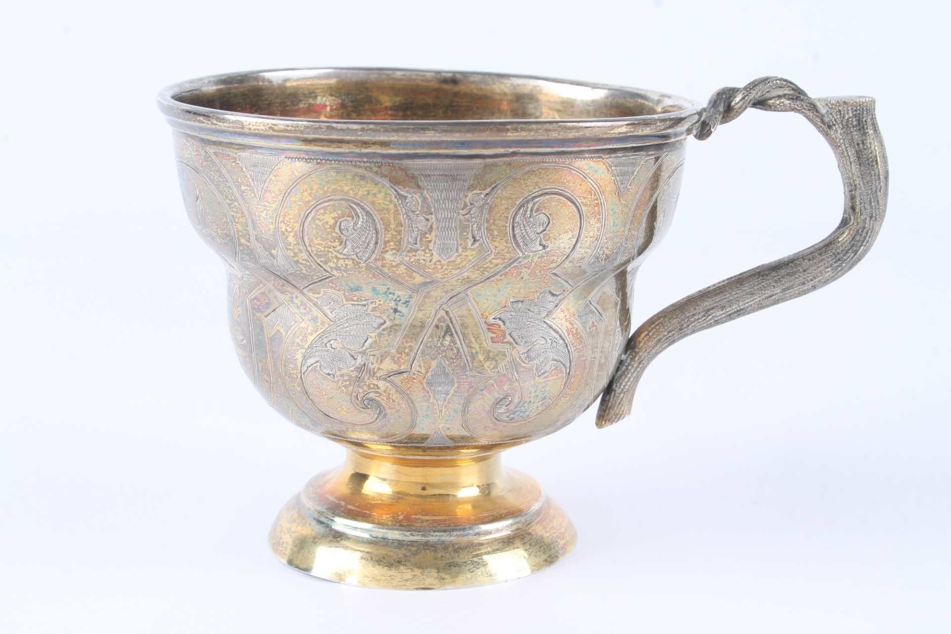 Russland Silber Kaffeetasse 19. Jahrhundert, russian silver coffee cup 19th century, - Image 2 of 9