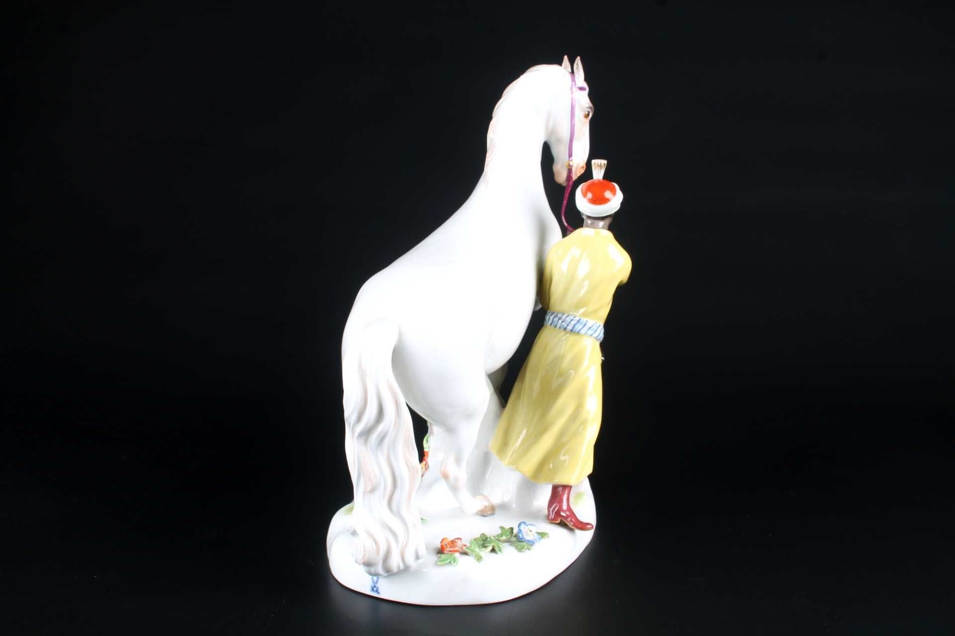 Meissen Mohr mit Schimmel, moor with white horse, - Bild 5 aus 7