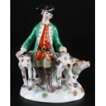 Meissen Jäger mit Jagdhunden, Jagdgruppe, hunter with dogs,