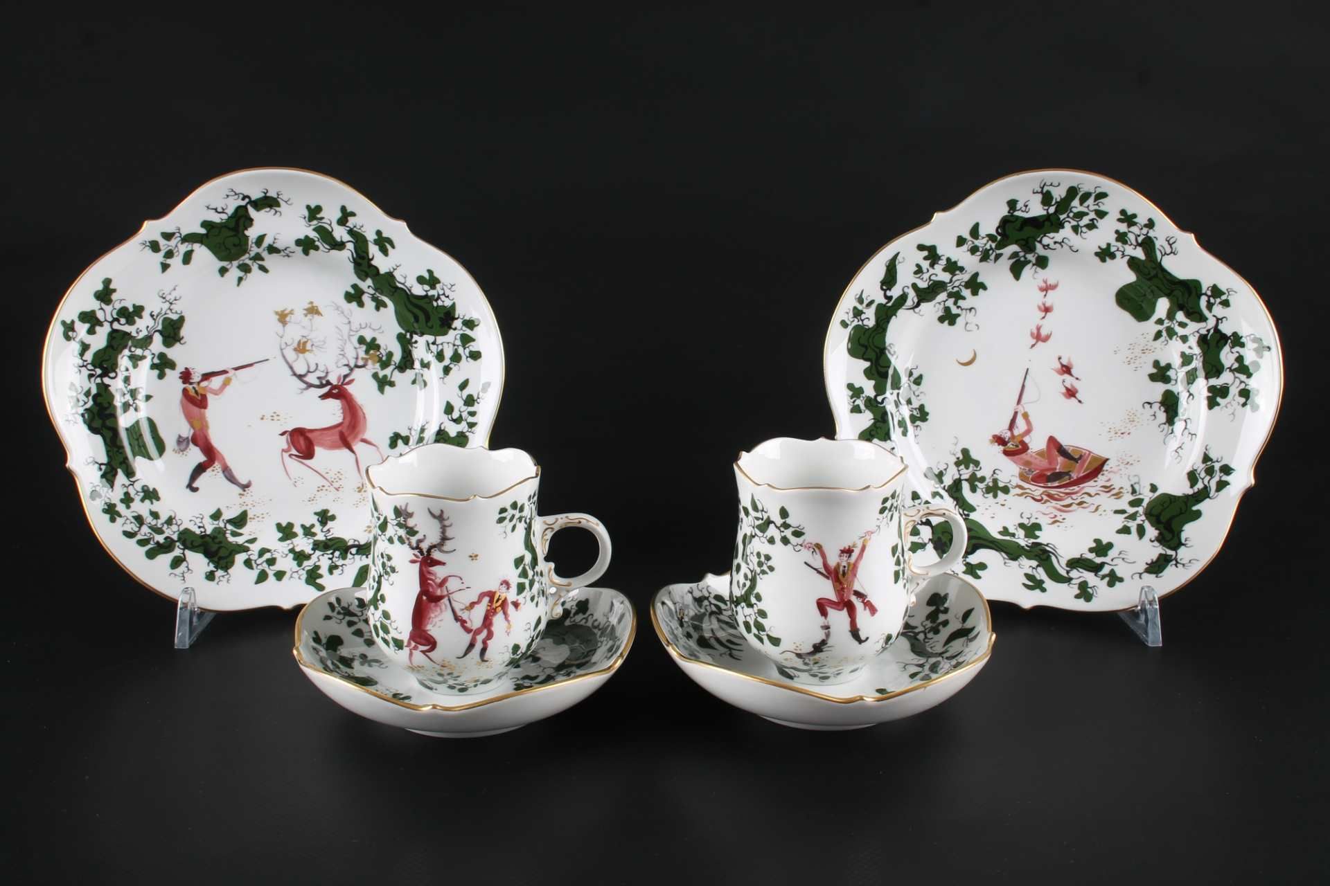 Meissen Kaffeeservice Jägerlatein, coffee set, - Image 8 of 11