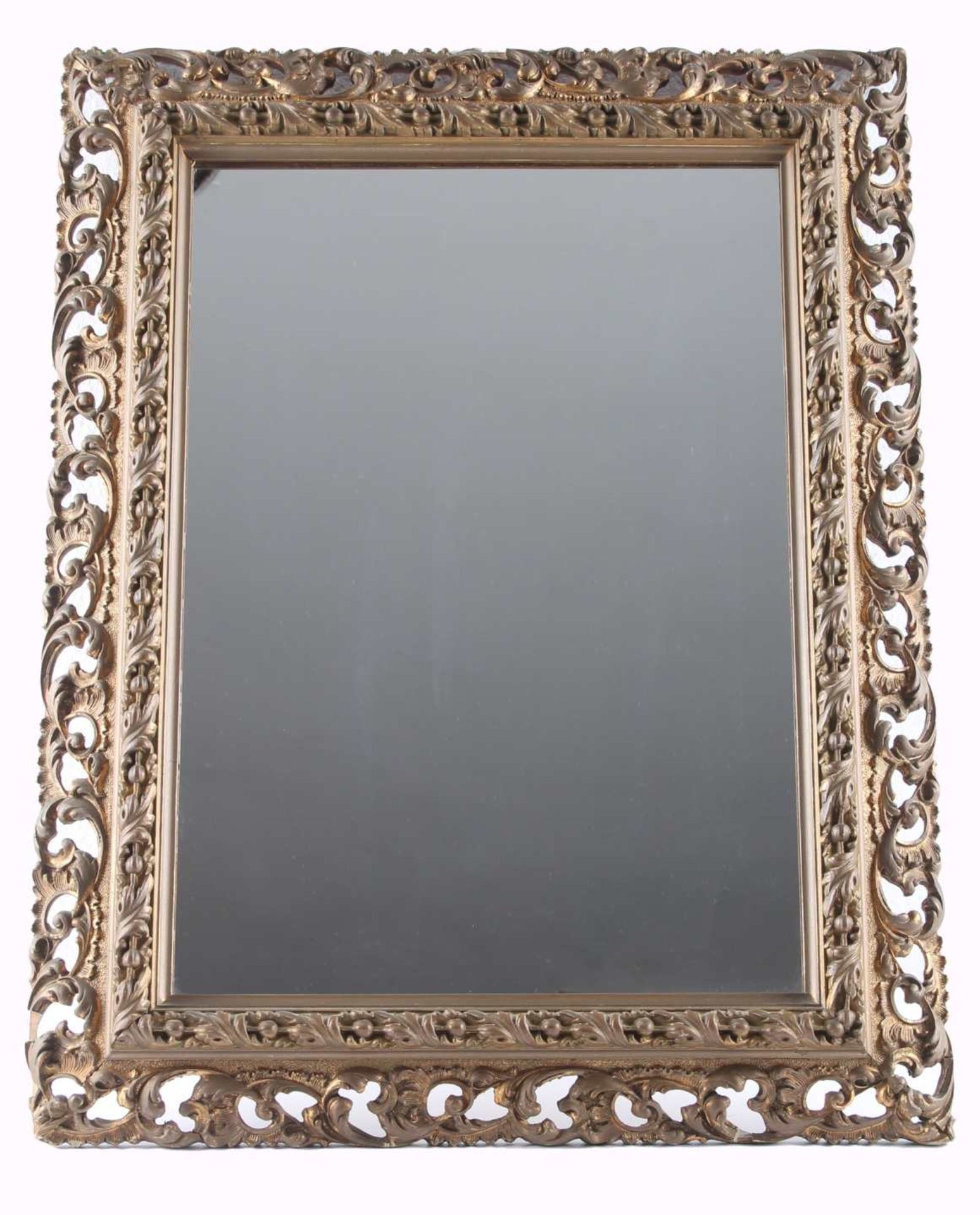 Florentiner Bilderrahmen, florentine wooden frame with mirror,