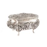 800 Silber Schmuckdose, silver jewelry box art nouveau,