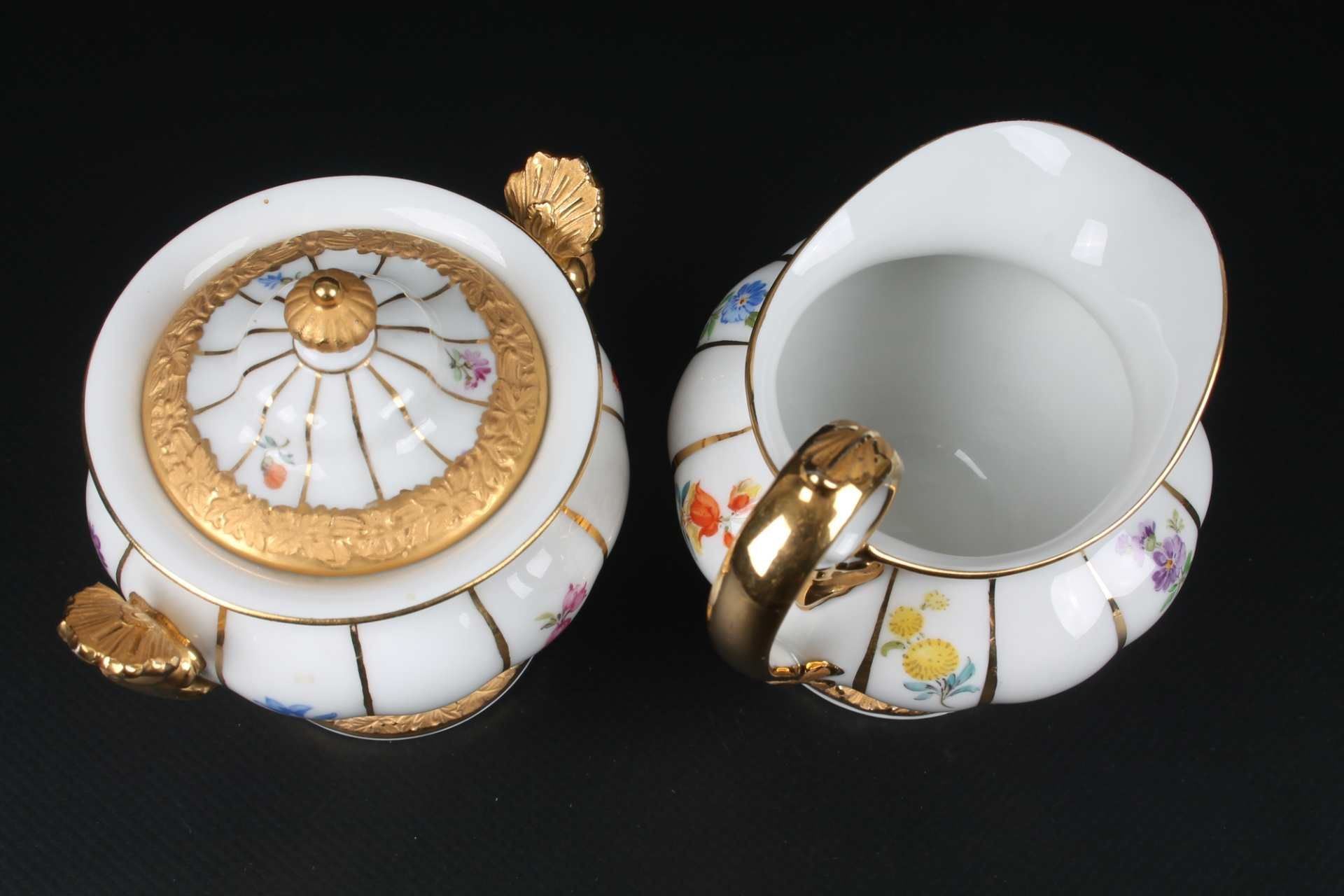 Meissen X-Form Streublümchen Kaffeekern, coffee set, - Image 9 of 11