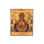 Ikone Heilige Madonna mit Christus Russland 19. Jahrhundert, russian icon Madonna with Christ,