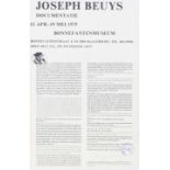 Joseph Beuys (1921-1986) Ausstellungsplakat Documentatie, signiert, exhibition poster,
