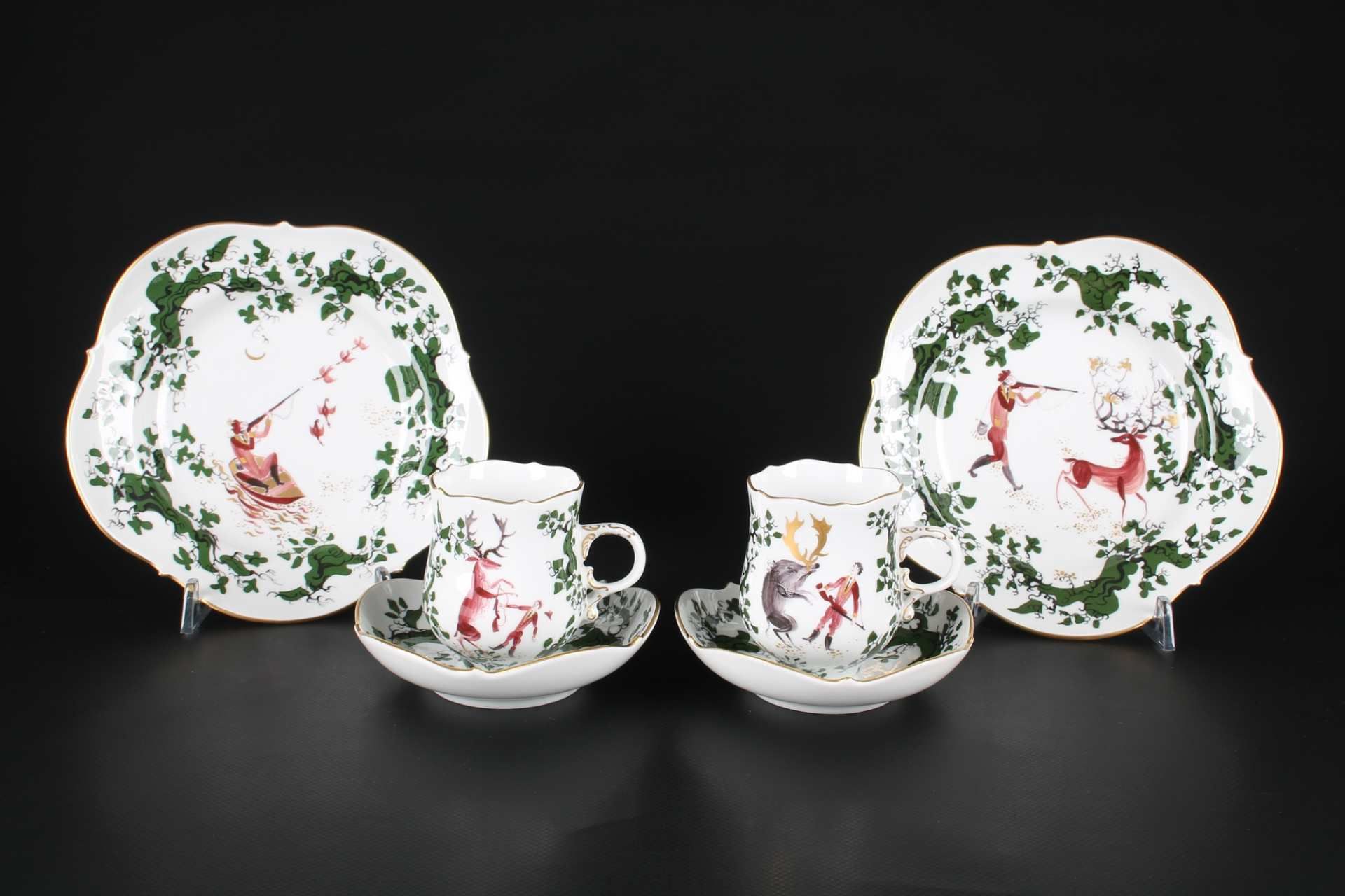 Meissen Kaffeeservice Jägerlatein, coffee set, - Image 7 of 11