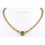 Chopard - 750 Gold Collier Happy Diamonds, gold necklace,