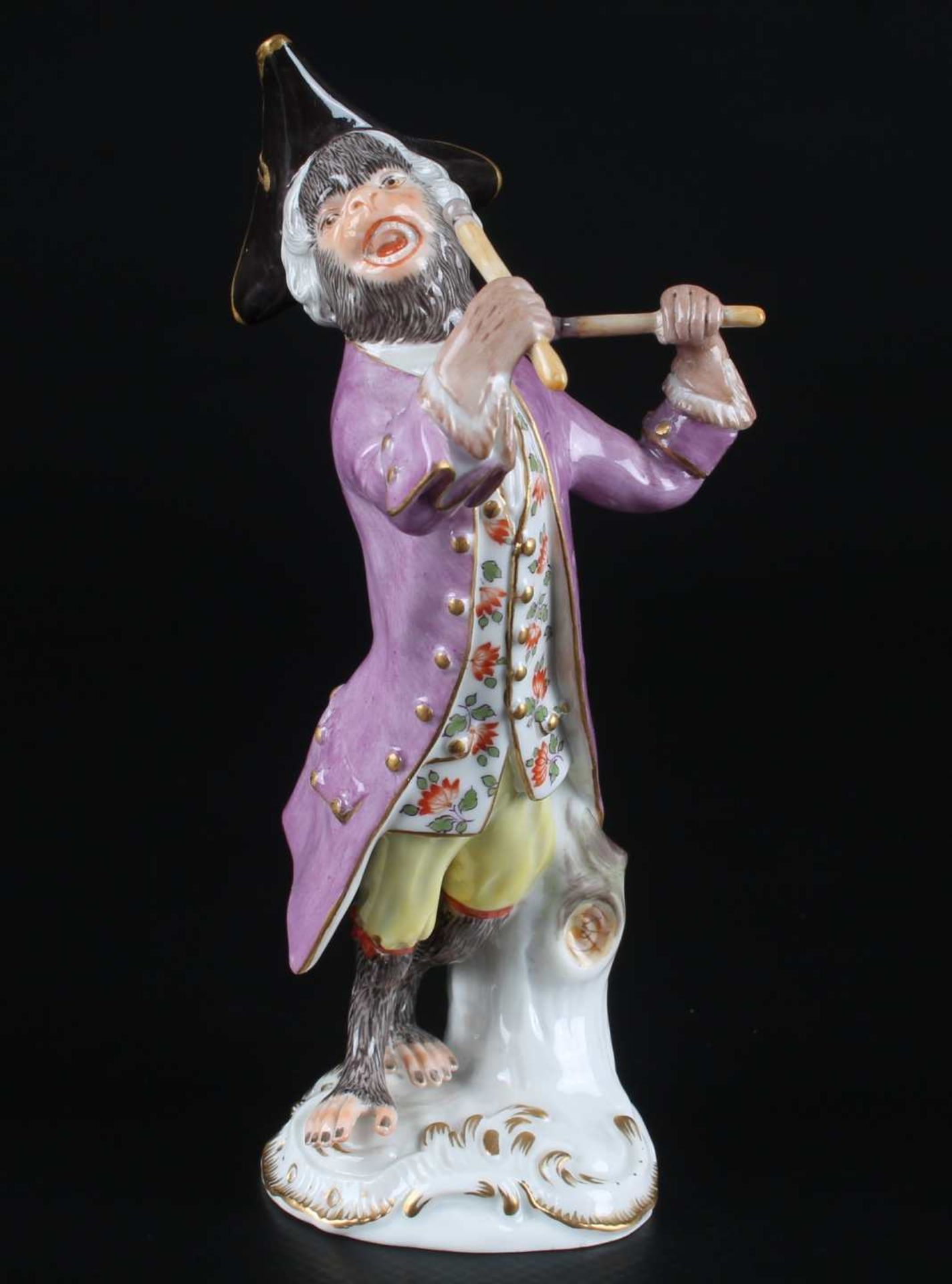 Meissen Paukenschläger aus der Affenkapelle, kettledrummer monkey chapel,