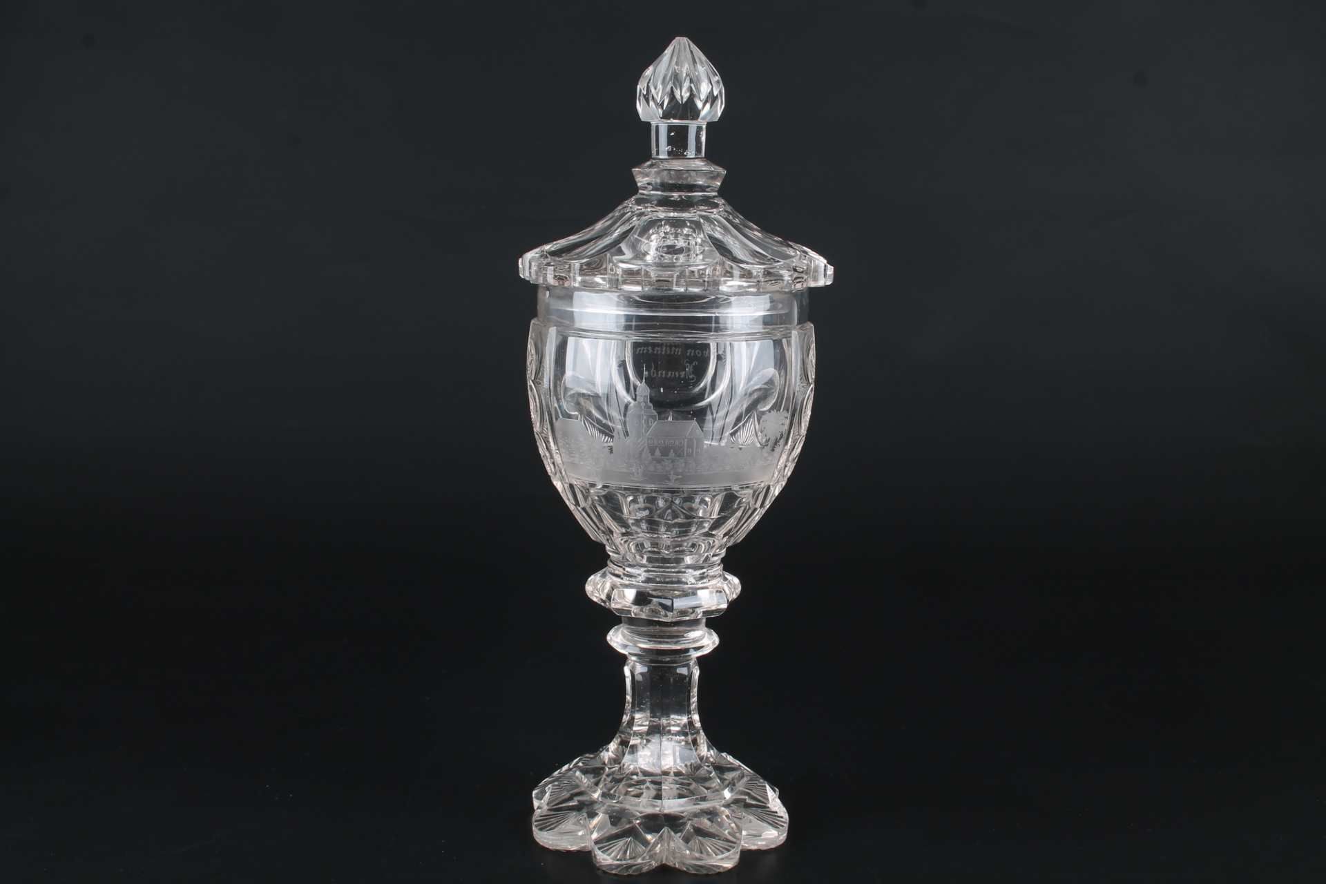 Biedermeier Pokal, gobelt,Biedermeier Pokal, gobelt, - Image 4 of 9