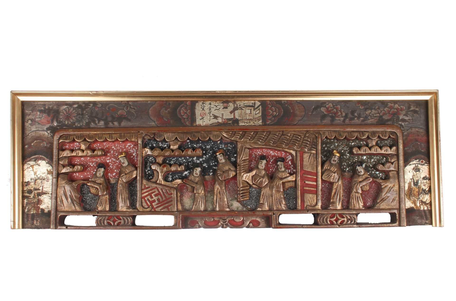 Holzrelief, China 1. Hälfte 20. Jahrhundert, chinese wood carving,