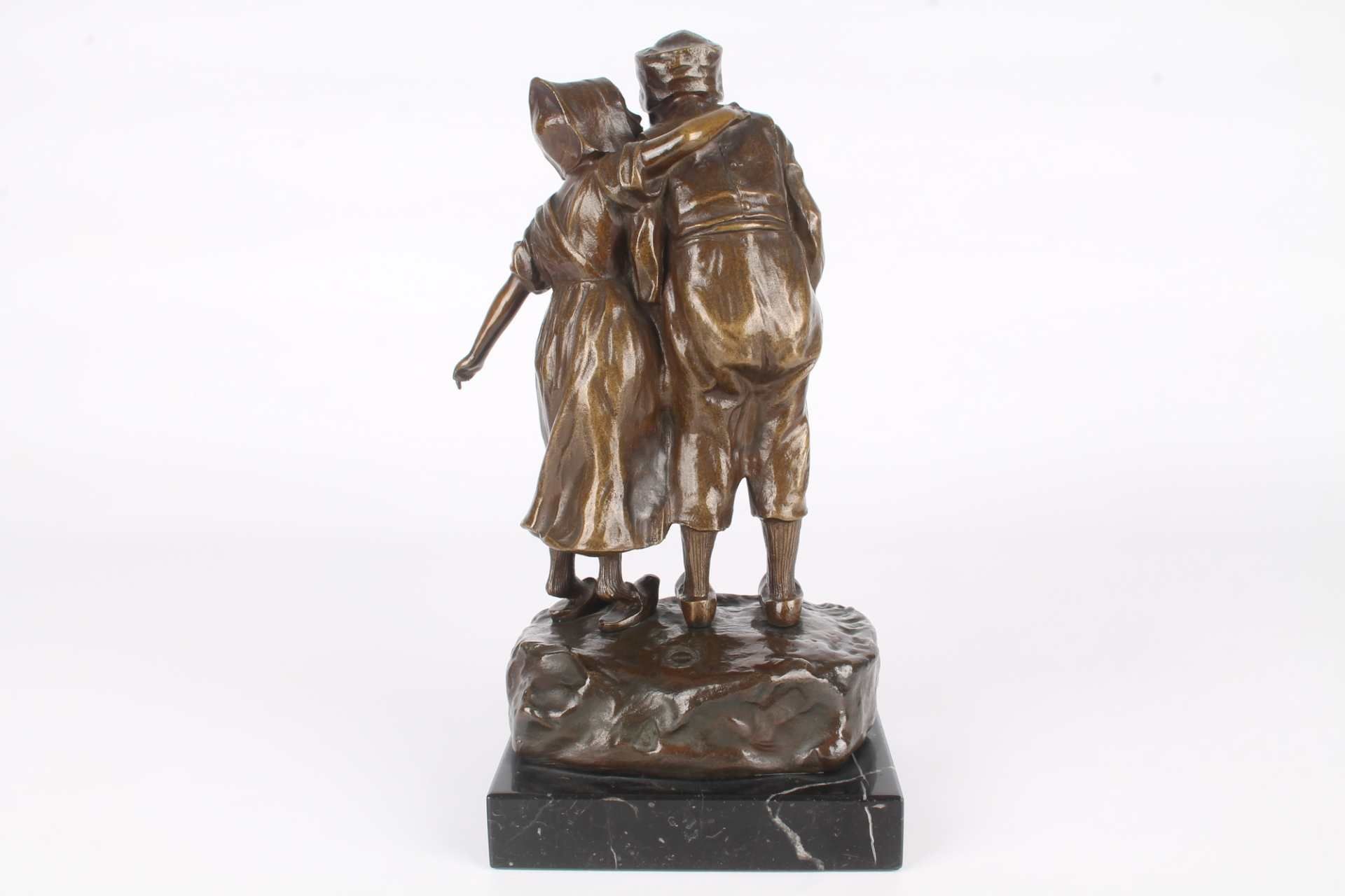 Bronze Figurengruppe by Martin & Piltzing Berlin, the secret figurine, - Image 4 of 6