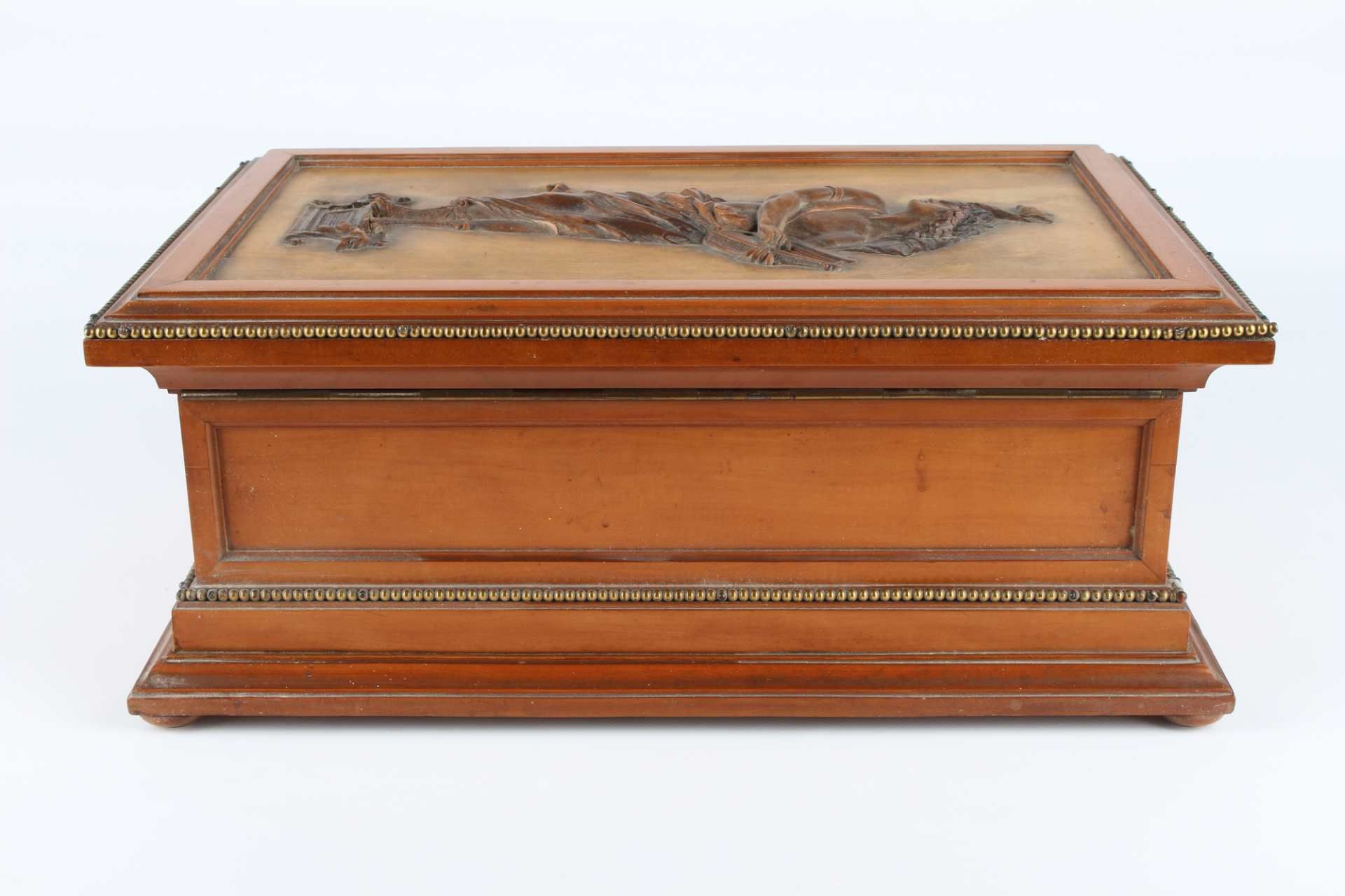 Russische Holztruhe mit Muse Erato, Moskau, russian wooden box with greek muse Erato, - Image 6 of 8