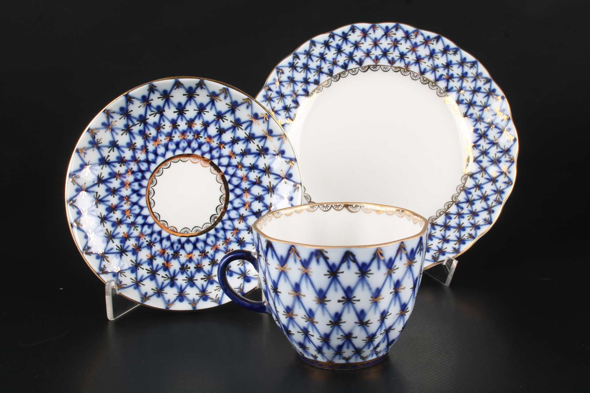 Lomonosov Kaffeeservice, coffee set, imperial porcelain, - Image 7 of 8
