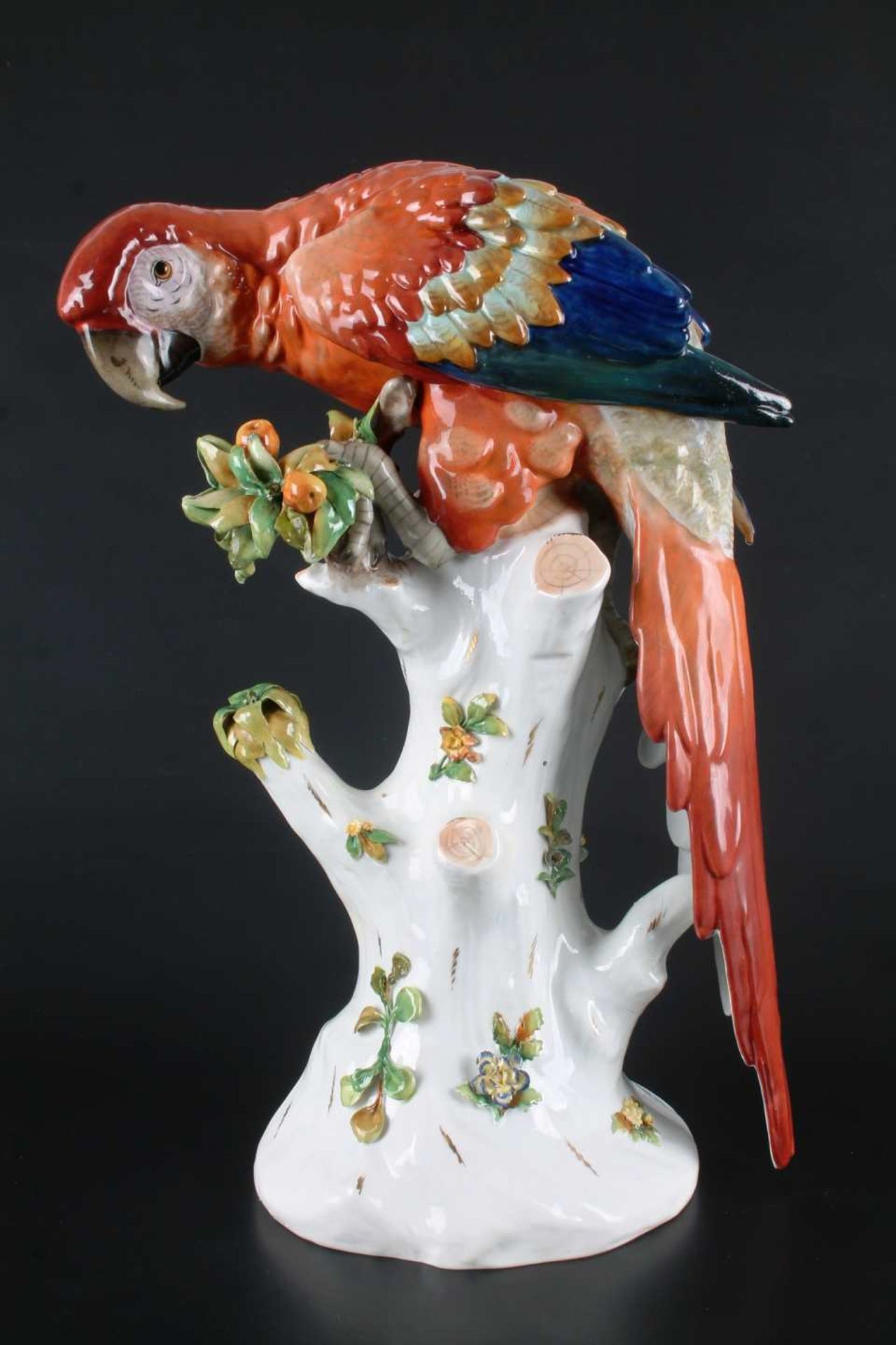 Aelteste Volkstedt Rudolstadt riesiger Papagei, porcelain parrot,