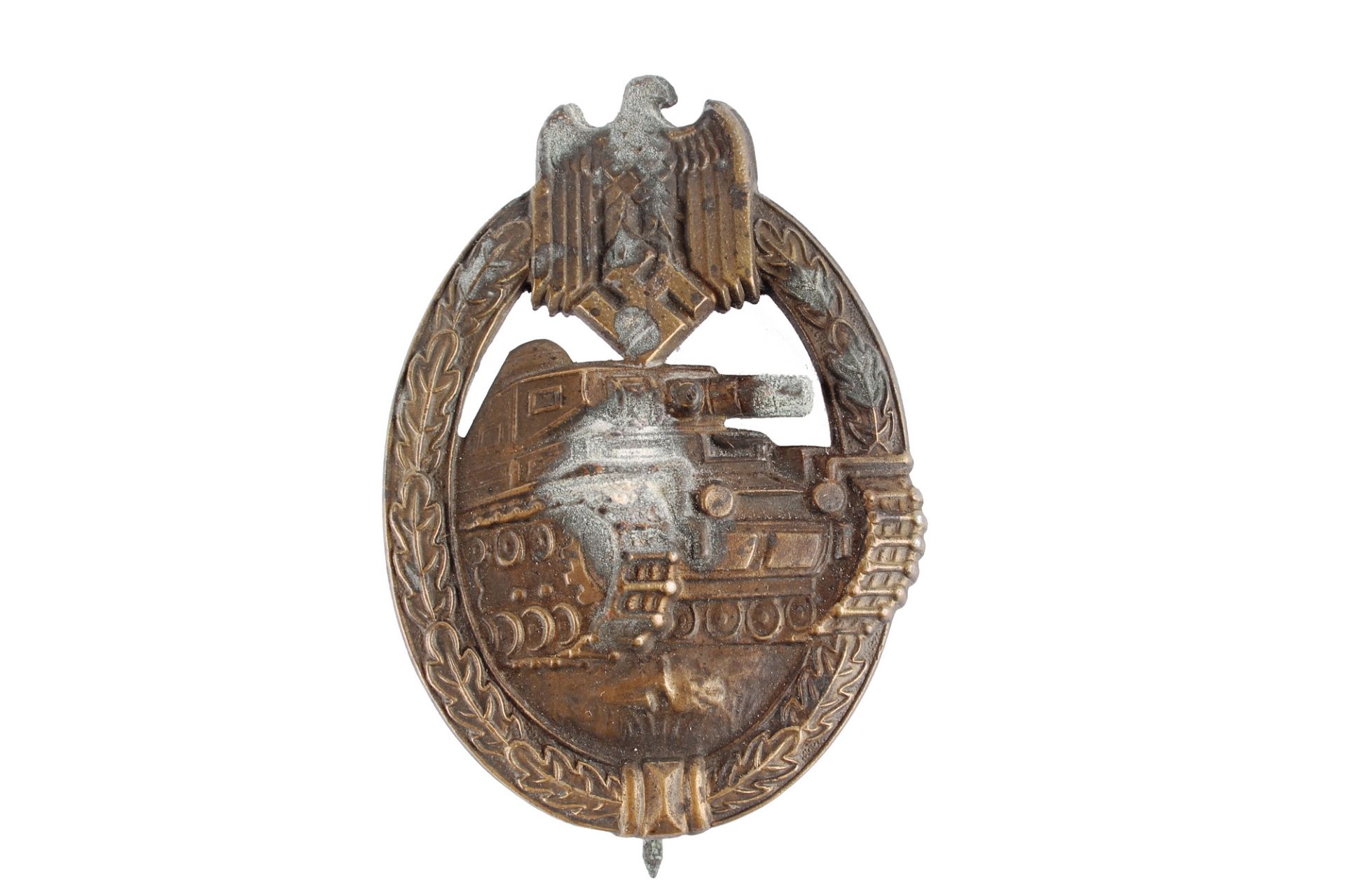 Panzerkampfabzeichen in Bronze, 3. Reich, tank assault badge 3rd Reich, - Image 2 of 3