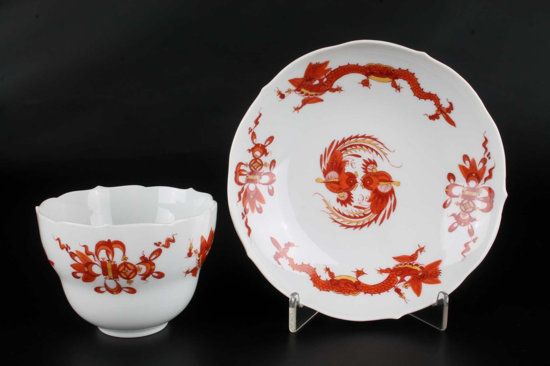 Meissen Roter Hofdrache Kaffeeservice für 8 Personen, coffee set for 8 pers., - Image 4 of 11