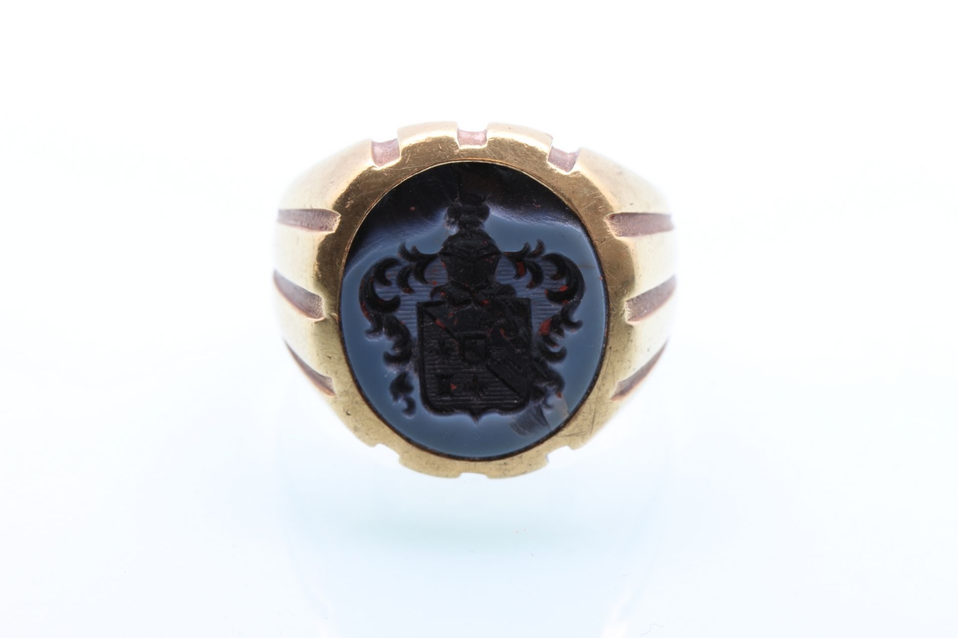 Massiver 585 Gold Siegelring, gold seal ring, - Image 4 of 6