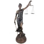 Übergroße Bronze Skulptur Justitia H 168 cm, XXL bronze of the Lady Justice H 168 cm,