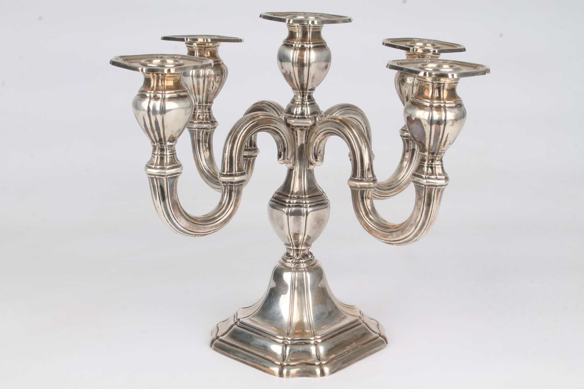 Johann Beck - 800 Silber Kerzenleuchter, silver candlestand, - Image 3 of 8