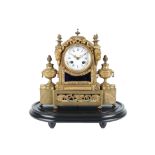 Französische Bronze Kaminuhr, 19. Jahrhundert, french mantel clock 19th century,