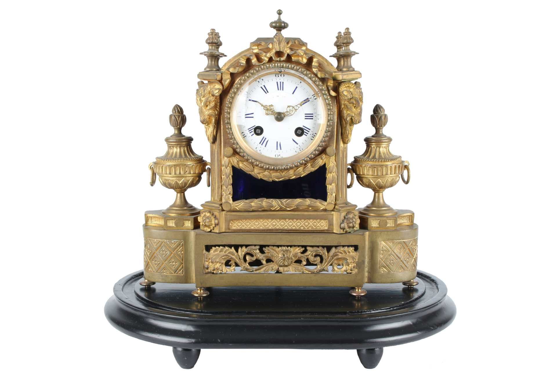 Französische Bronze Kaminuhr, 19. Jahrhundert, french mantel clock 19th century,