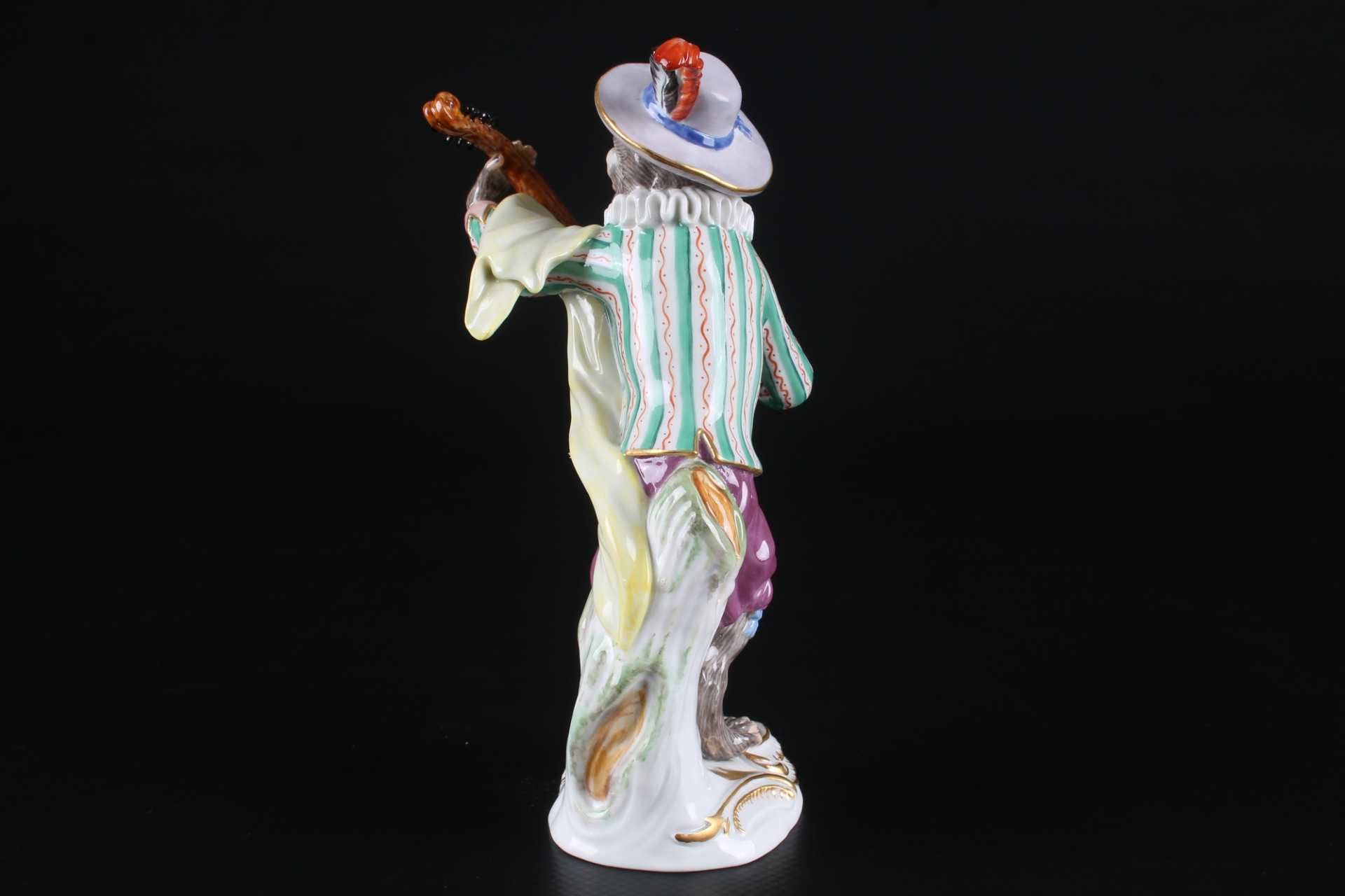 Meissen Gitarrist aus der Affenkapelle, guitarist monkey chapel, - Image 3 of 6