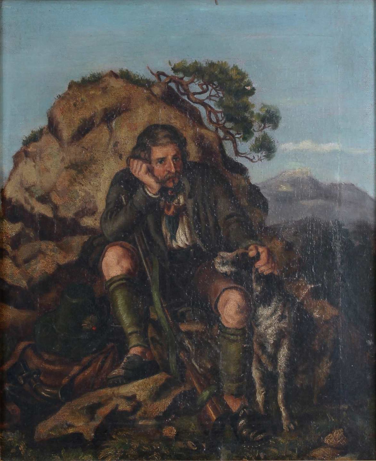 Altmeister 19. Jahrhundert, Jäger bei der Rast, old master hunter's break,