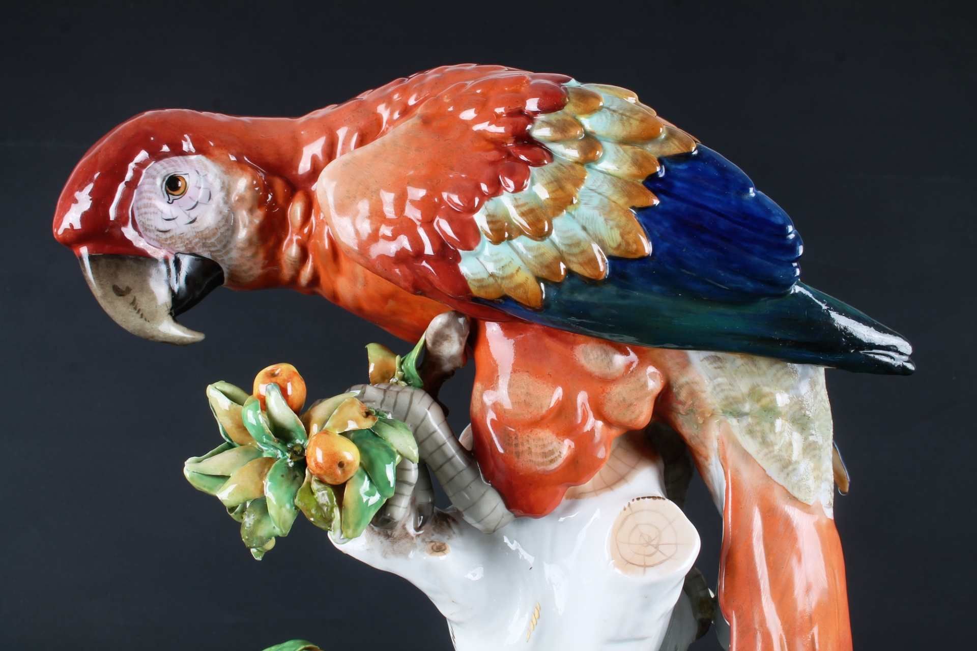 Aelteste Volkstedt Rudolstadt riesiger Papagei, porcelain parrot, - Image 2 of 8
