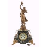 Figuren-Kaminuhr, Frankreich um 1900, figural mantel clock french,