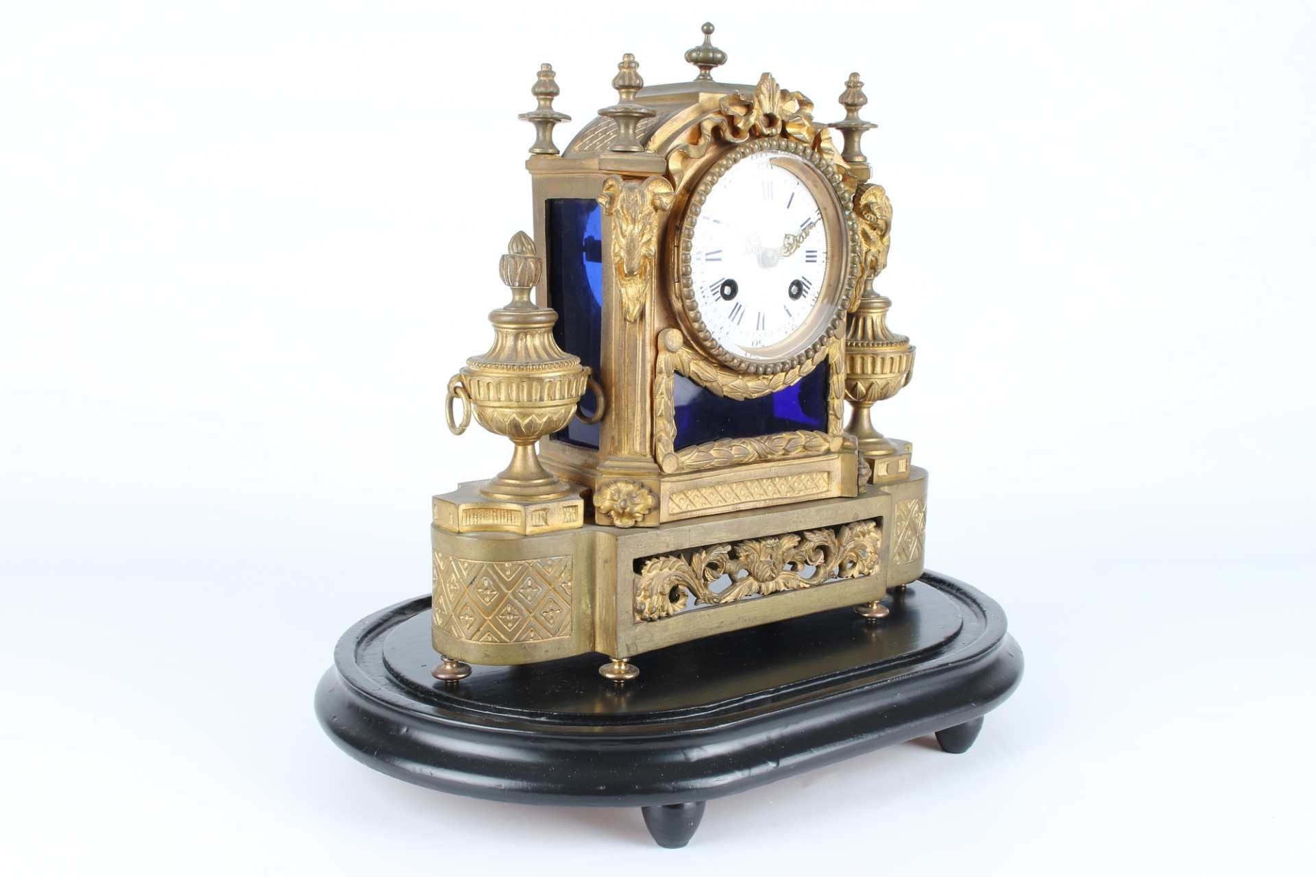 Französische Bronze Kaminuhr, 19. Jahrhundert, french mantel clock 19th century, - Image 2 of 6