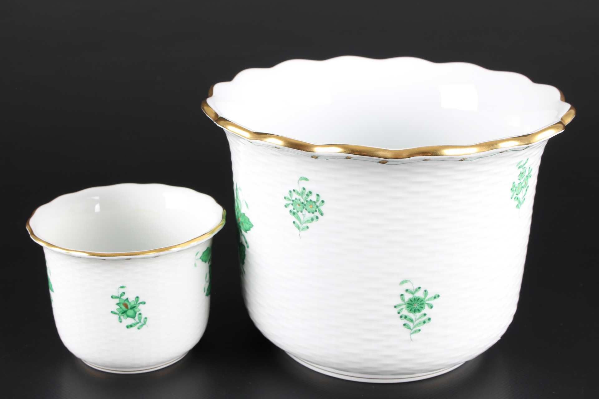 Herend Apponyi Vert Konvolut Zierporzellan, decorative porcelain, - Image 10 of 13