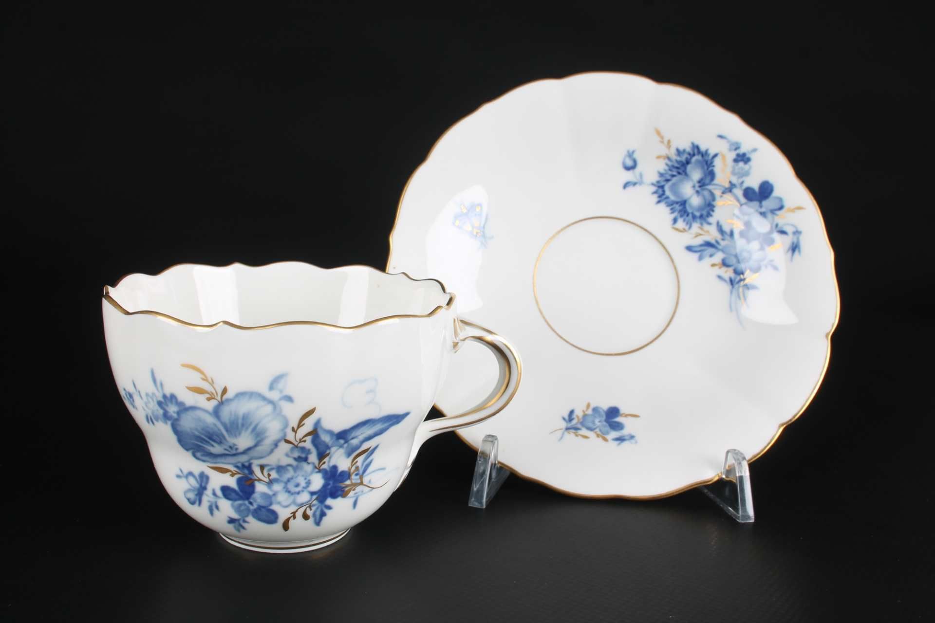 Meissen Deutsche Blume Restservice, Kaffee- & Teegedeck mit Schale, coffee tea cup and bowl, - Image 6 of 7