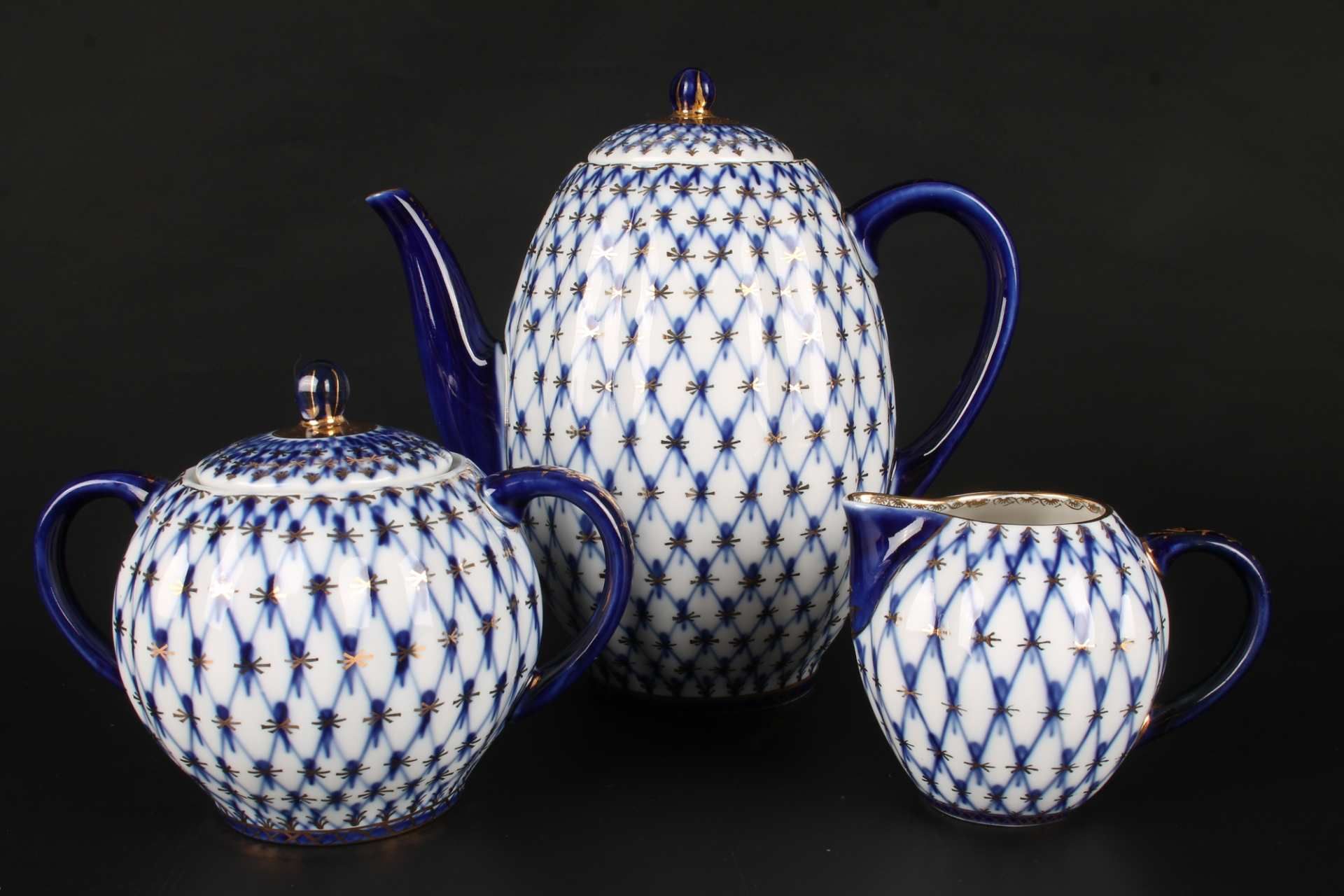 Lomonosov Kaffeeservice, coffee set, imperial porcelain, - Image 2 of 8