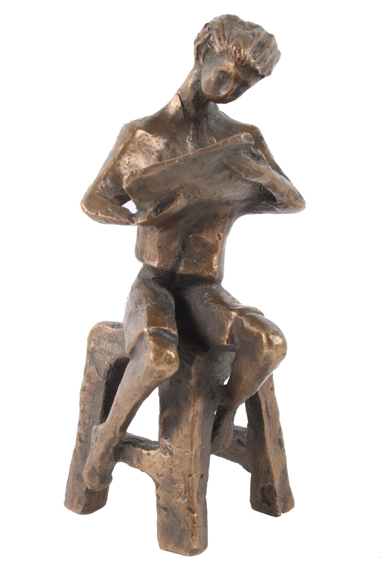 Eva de Maiziere (1915-2003) - 2 Bronzefiguren, Der Leser und Liebespaar, 2 bronze sculptures, - Image 7 of 9