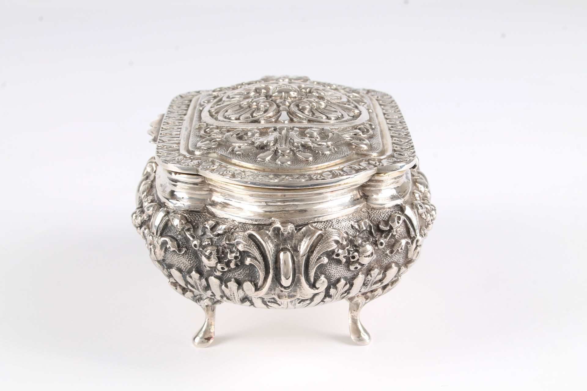 800 Silber Schmuckdose, silver jewelry box art nouveau, - Image 7 of 7