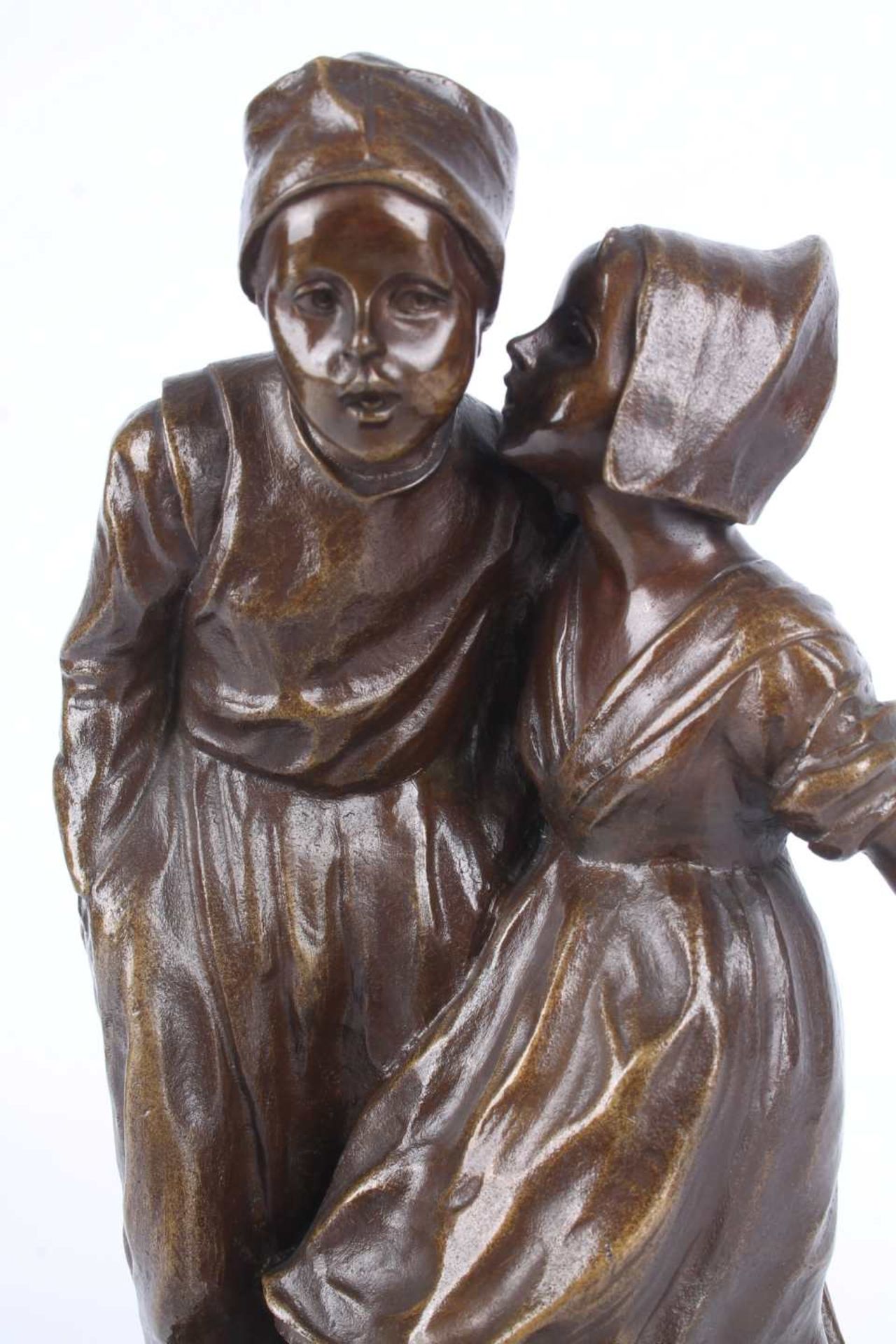 Bronze Figurengruppe by Martin & Piltzing Berlin, the secret figurine, - Bild 2 aus 6