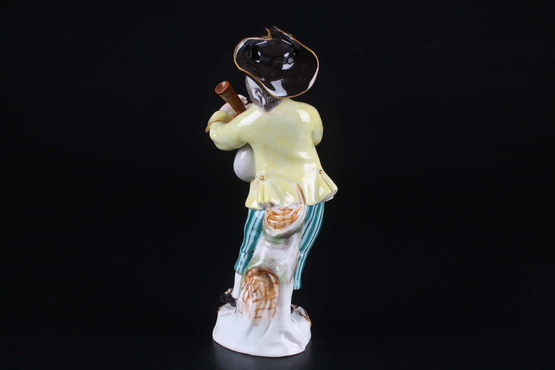 Meissen Gärtnerkind mit Dudelsack, gardeners child with bagpipe, - Image 3 of 6