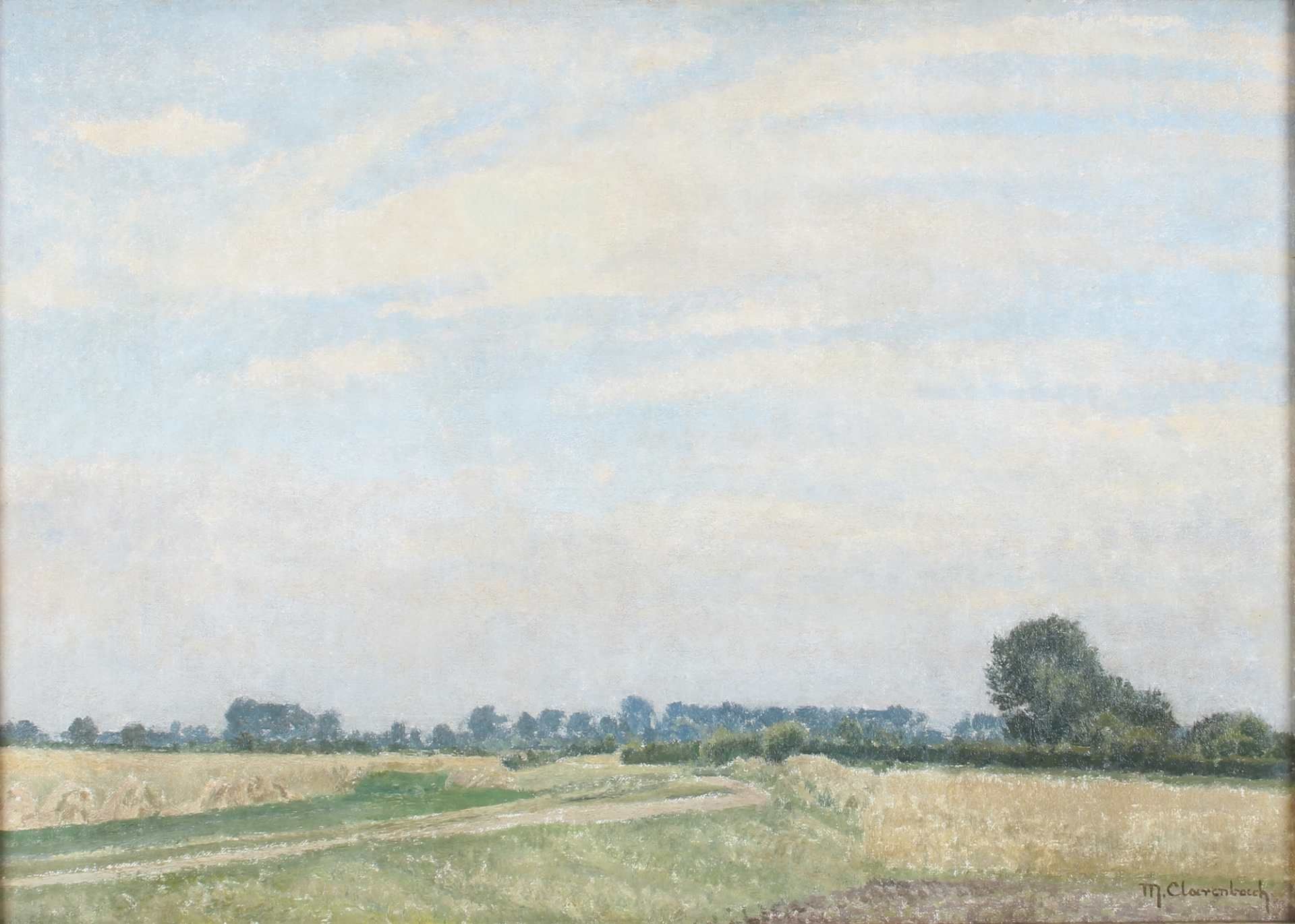 Max Clarenbach (1880-1952) Landschaft mit Blick in die Ferne, landscape gaze into the distance,