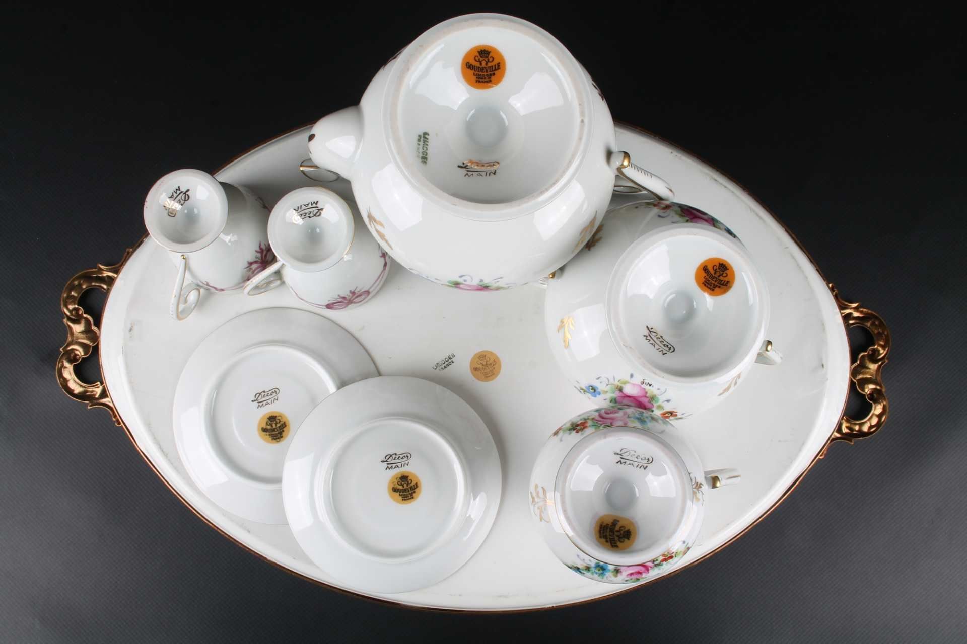 Limoges Tete-a-tete Kaffeeset, mocha coffee set, - Bild 6 aus 6