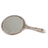 England Jugendstil 925 Silber Handspiegel von 1918, silver handheld mirror art nouveau,