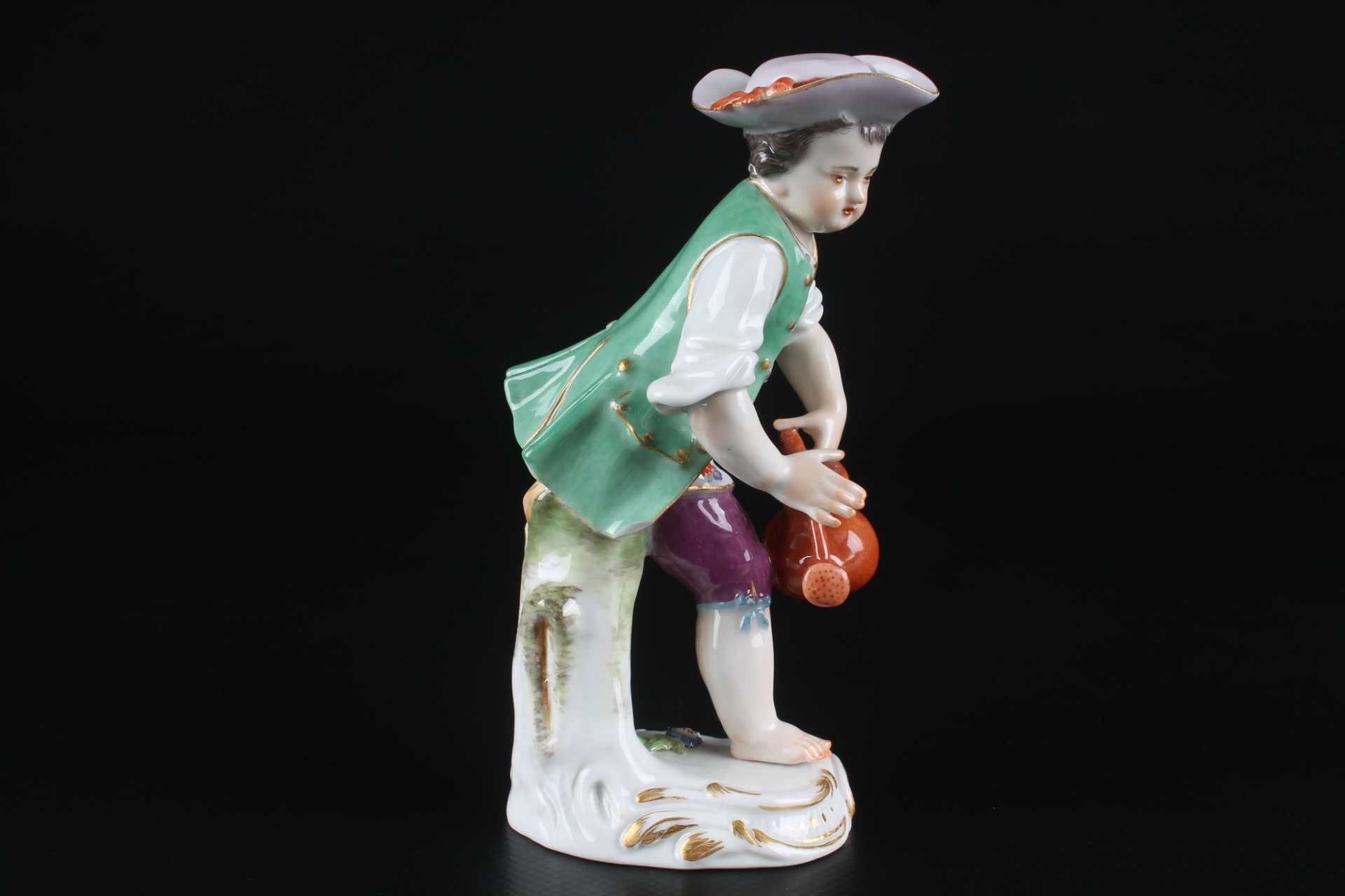 Meissen Gärtnerkind mit Gießkanne, gardeners child with watering can, - Image 4 of 6