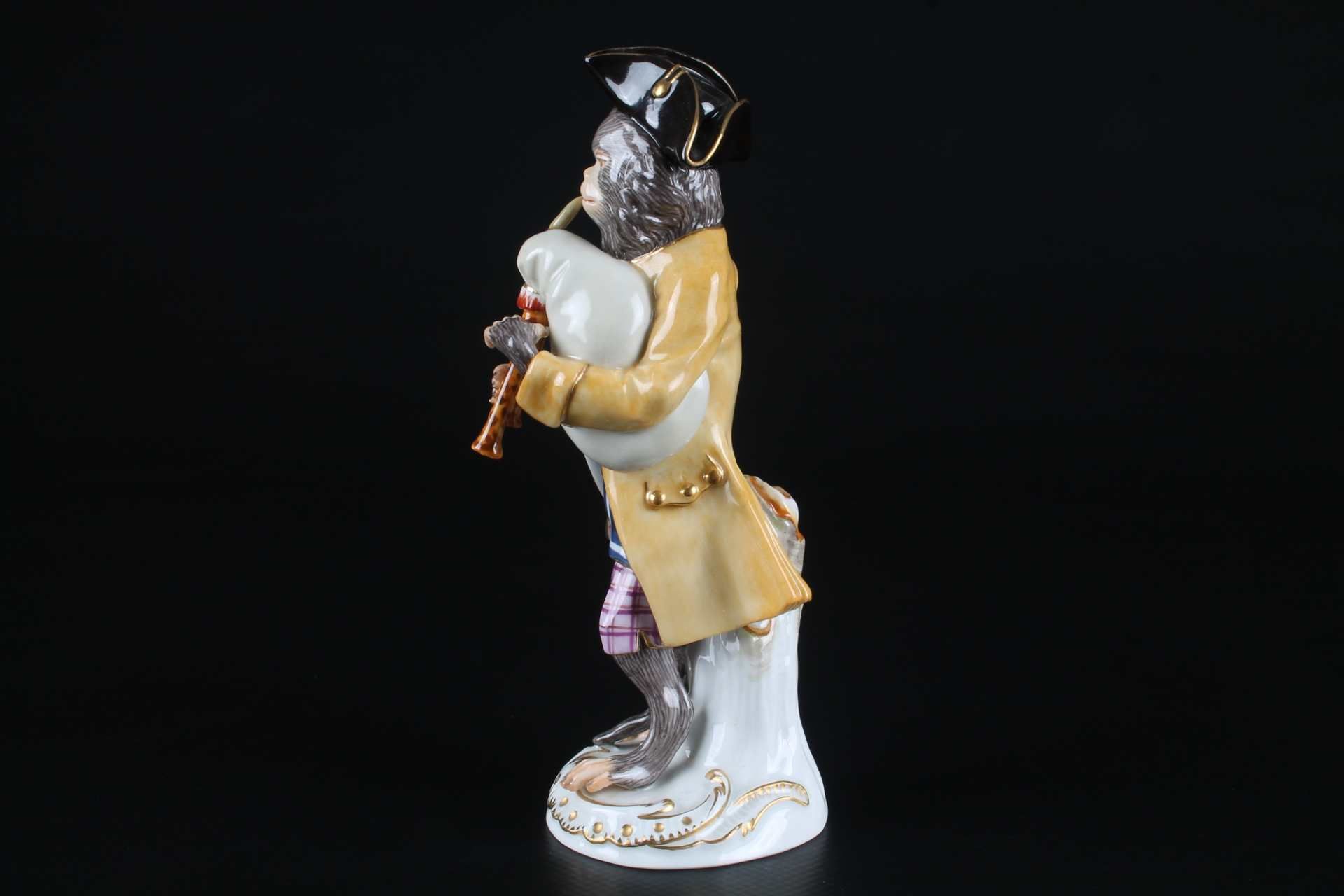 Meissen Dudelsackpfeifer aus der Affenkapelle, bagpiper monkey chapel, - Image 2 of 6