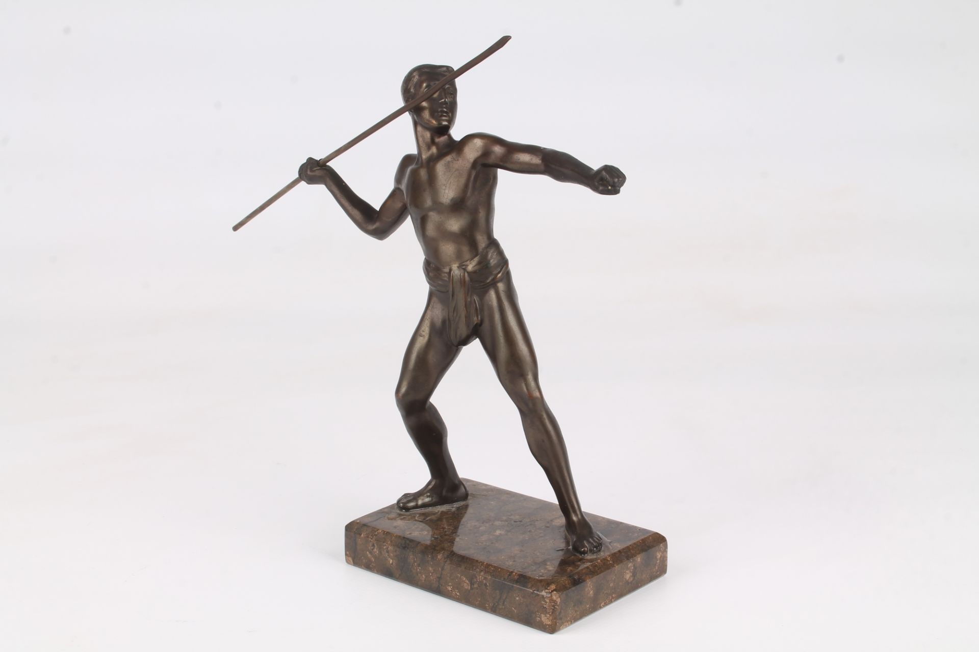 Bronze Speerwerfer, bronze javelin hurler, - Image 2 of 6