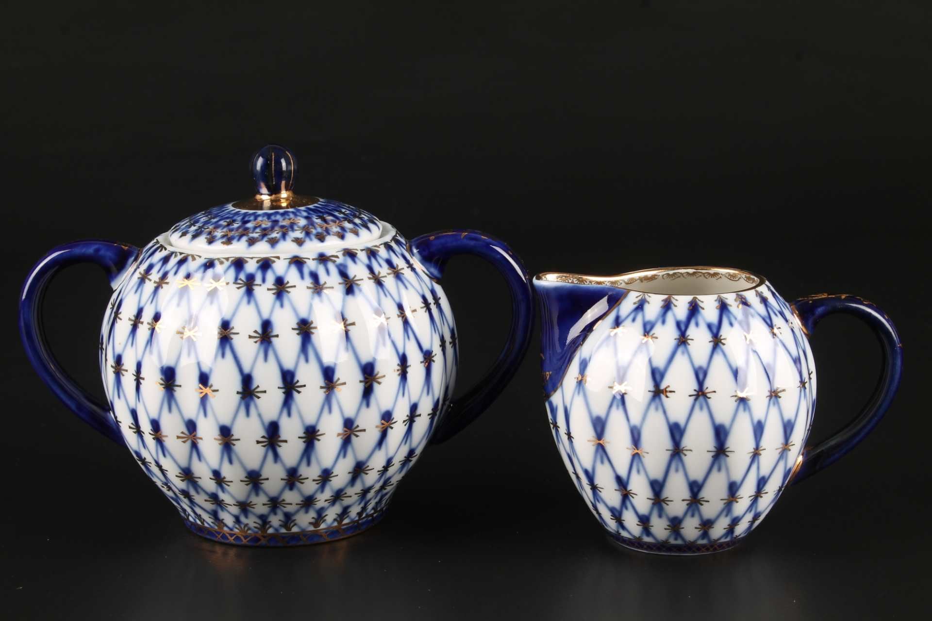 Lomonosov Kaffeeservice, coffee set, imperial porcelain, - Image 4 of 8