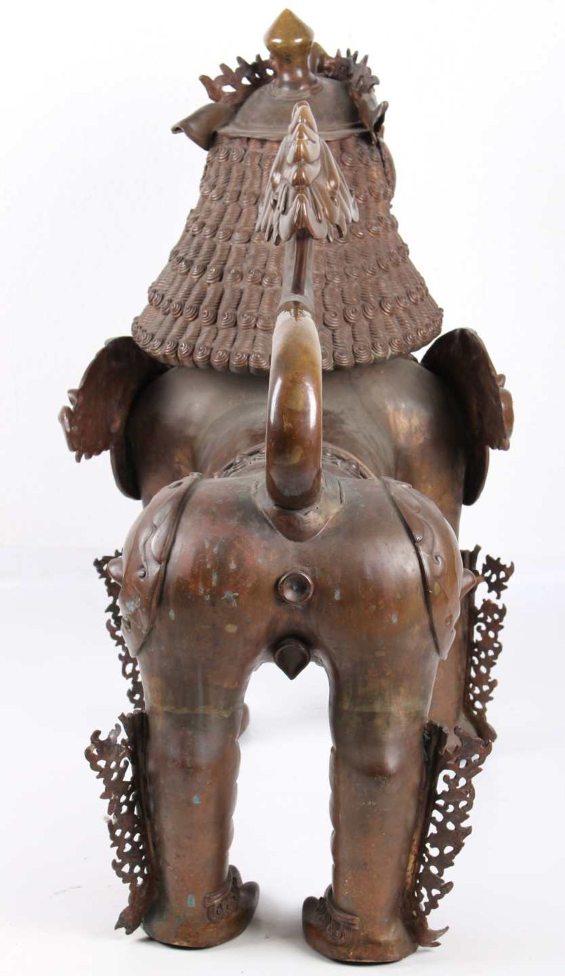 China Bronze riesiger Fu-Hund Wachterlöwe, chinese bronze foo dog, - Bild 8 aus 8