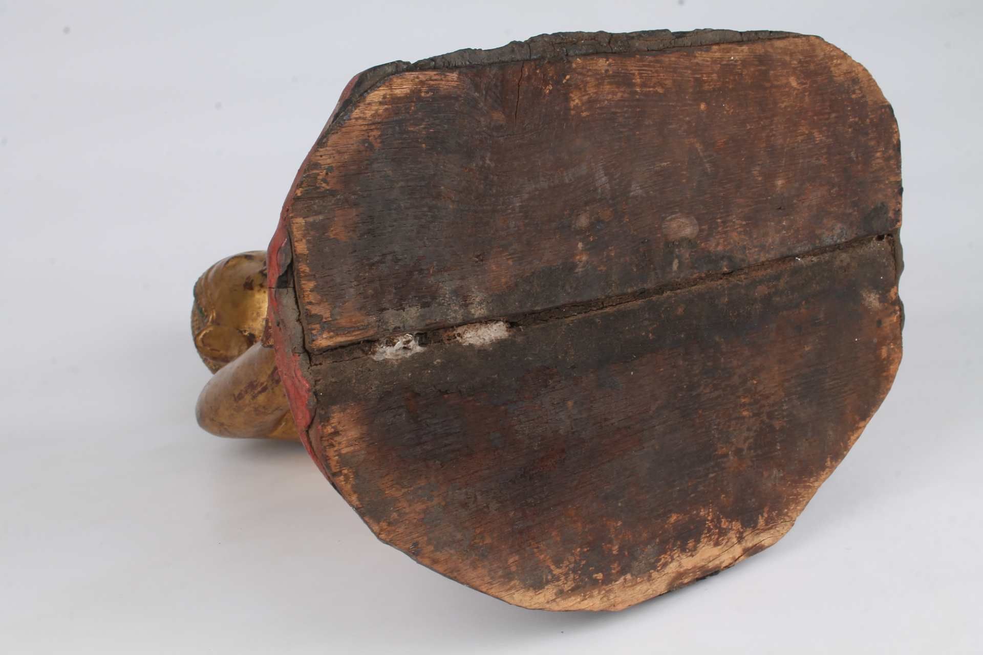 Burma Mandalay um 1900 sitzender Buddha im Lotossitz, wooden burmese mandalay buddha, - Bild 8 aus 8