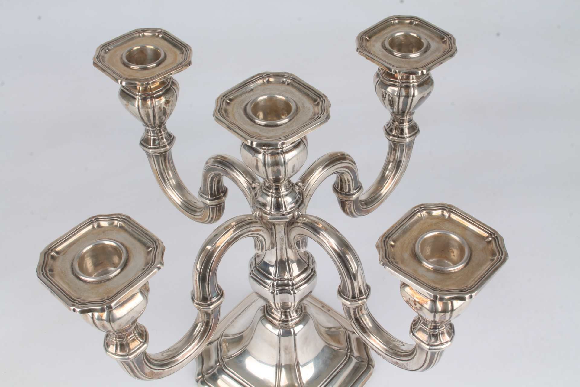 Johann Beck - 800 Silber Kerzenleuchter, silver candlestand, - Image 5 of 8